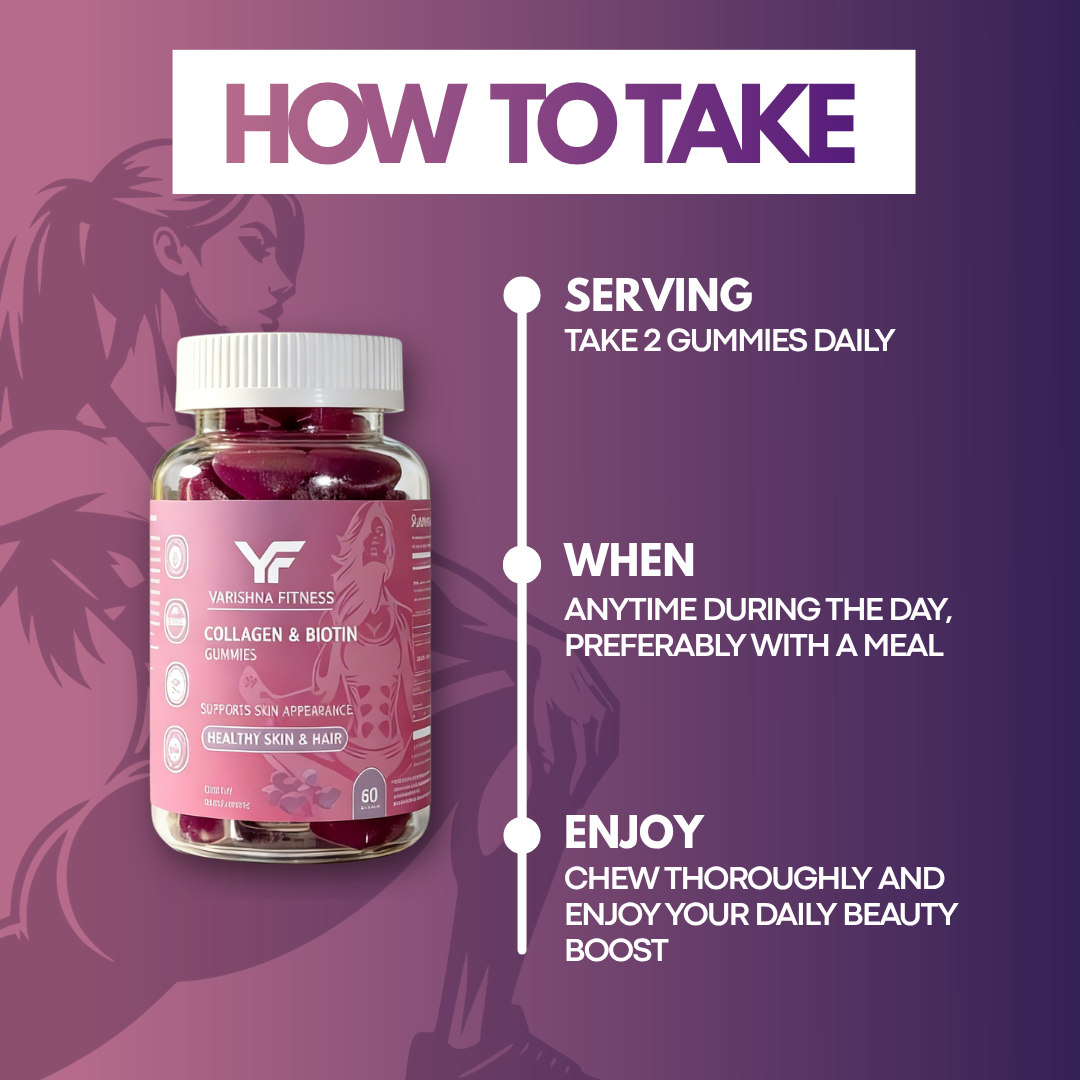 How to take Yarishna Fitness Collagen and Biotin Gummies — daily routine guide