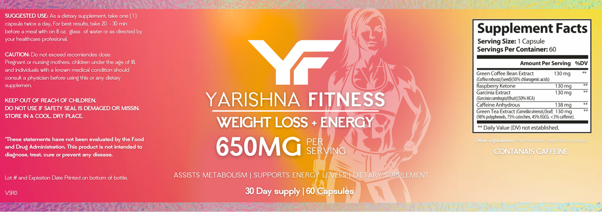 Weight Loss support supplement product detail by Yarishna Fitness