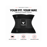 Yarishna Waist Trainer features: velcro closure, double band and perforated fabric