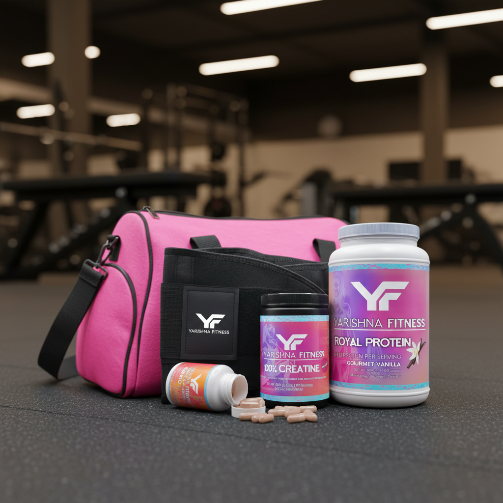 Yarishna Fitness Total Transformation Bundle with all products arranged in lifestyle photography