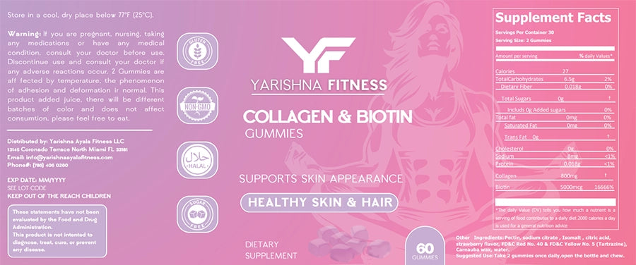 Yarishna Fitness Collagen and Biotin Gummies product lifestyle photo